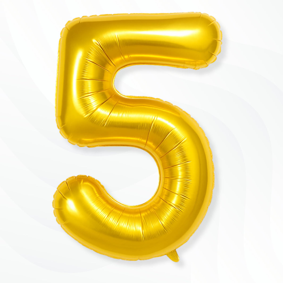 Flyloons 5 number Gold Foil Balloon 16 inch Size For Boys Girls Birthday Decoration Items 5th Year Balloons Set Five