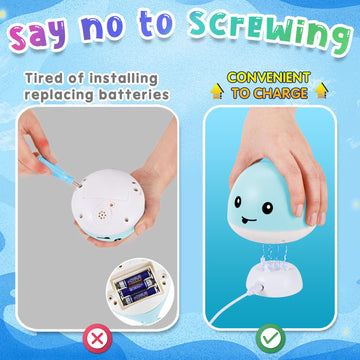 ?2025 Upgraded?Gigilli Baby Boy Whale Bath Toy - Easy Charging Bath Toys For Kids Ages 1-3 Light Up Bath Fountain Toy 6-12-18 Months Toddler Bath Toy Sprinkler Baby Easter Gifts Easter Basket Stuffers