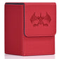 Uaono Card Deck Box For Yugioh Mtg Cards, 100+ Deck Case With 2 Dividers Fits Tcg Ccg, Pu Leather Card Storage Box Compatible With Collectible Trading Cards (Red, Extinction Dragon)
