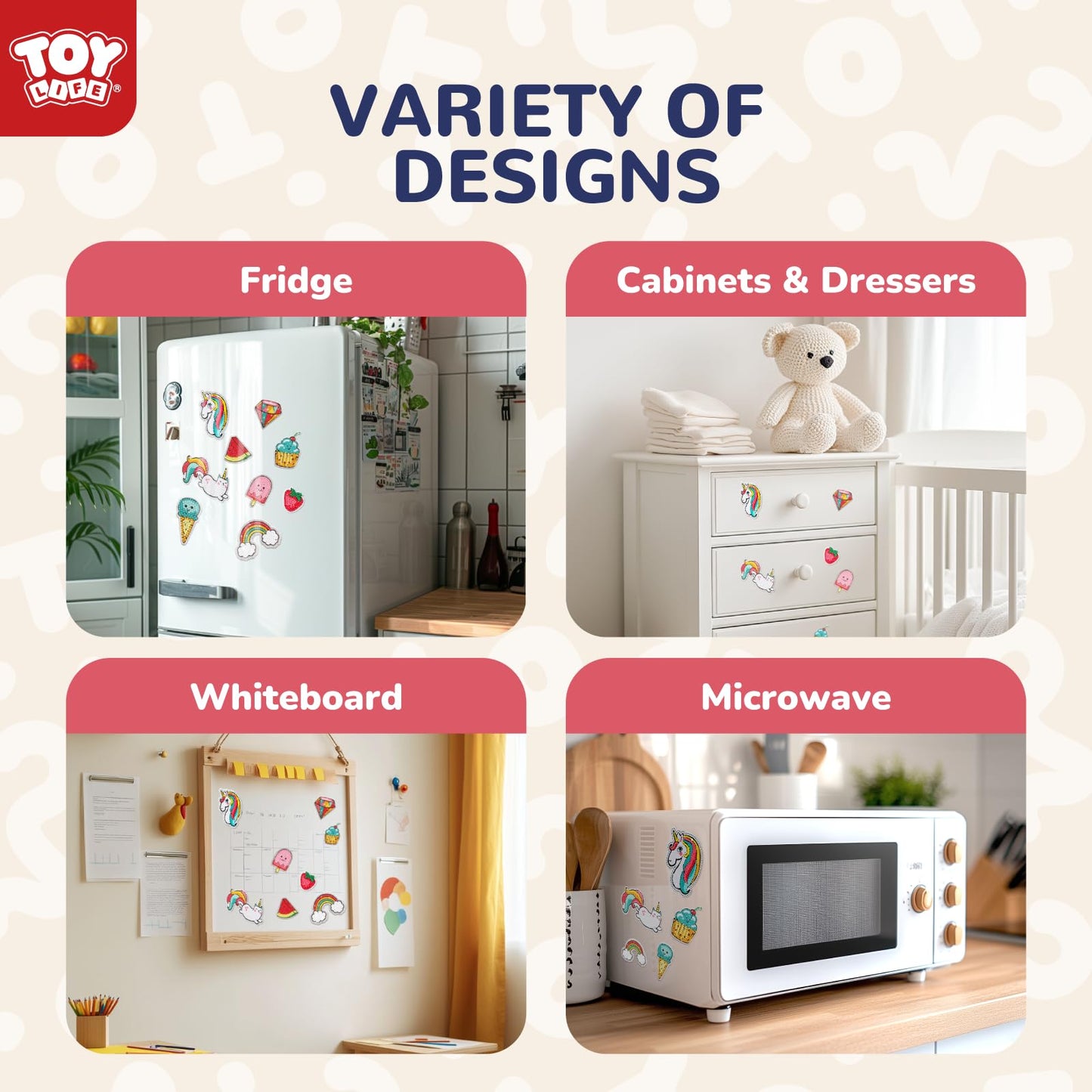 TOY Life Diamond Kits Magnets Diamond Gems Kits for Kids Valentine Day Gifts Diamond Art for Kids Arts and Crafts for Girls Ages