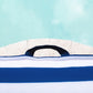 Big Joe Lagoon Lounger No Inflation Needed Pool Float, Americana Nautical Stripe Double Sided Mesh, Quick Draining Fabric, 5 Fee