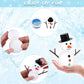 Aneco 12 Pack Christmas Snowman DIY Craft Build Snowman Craft Kit Christmas Decoration Air Dry Modeling Clay Winter Gift Game fo