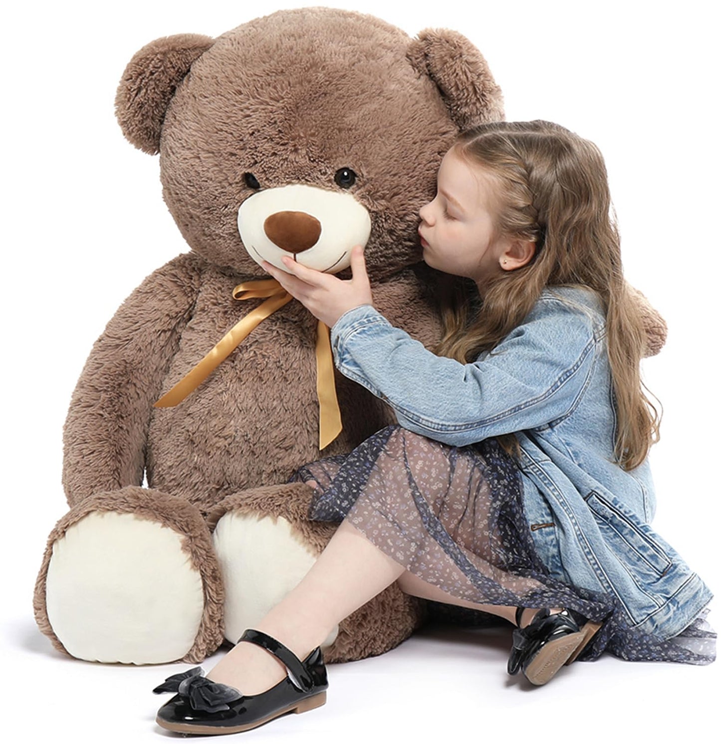 Tezituor Big Teddy Bear 40'' Giant Stuffed Animal Plush Toys Life Size Teddy Bear Plushie Gifts for mature-themed & Children Kids Boys Girls or Kids Soft Bear for Valentines Day Chrismas Birthday Baby Shower