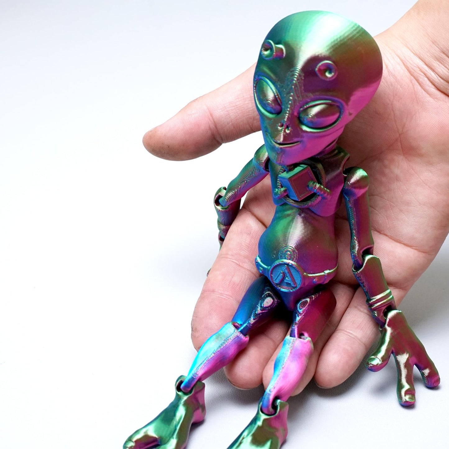3D Printed Alien Model,Flexible Realistic Articulated Animal Fidget Toys,Mystery Figurines Gifts for Easter,Executive Desk Funny