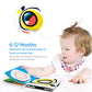 beiens High Contrast Black and White Baby Book - Crinkle Sensory Toy for Infants 0-12 Months - Medium Size, Paper Material
