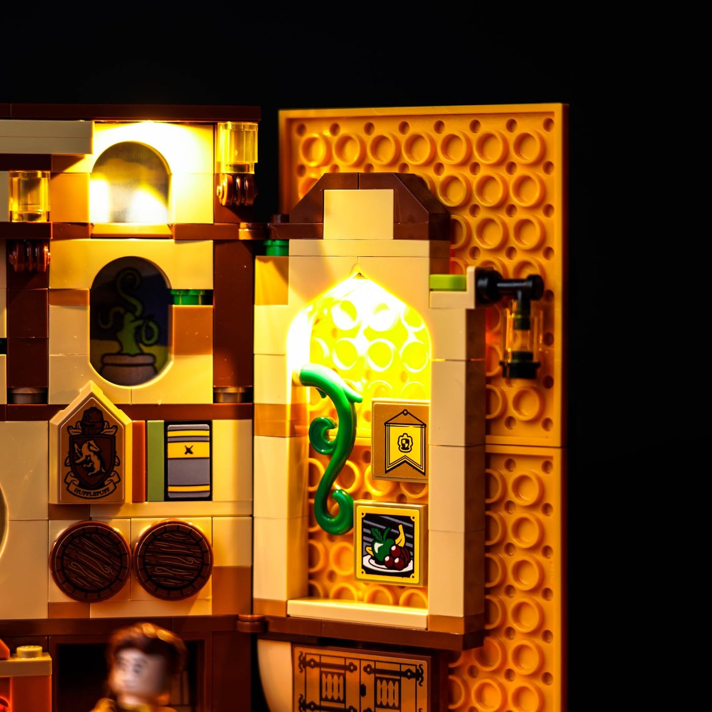 Hilighting Upgraded Led Light Kit For Lego Hufflepuff House Banner Building Set, Compatible With Lego 76412, Gift Idea For Boys,