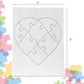 Hygloss Products 12 Blank Heart Puzzles - 8.5 X 9.5 Inches With Surrounding Frame - Ideal For Valentines Day Crafts - Write, Dra