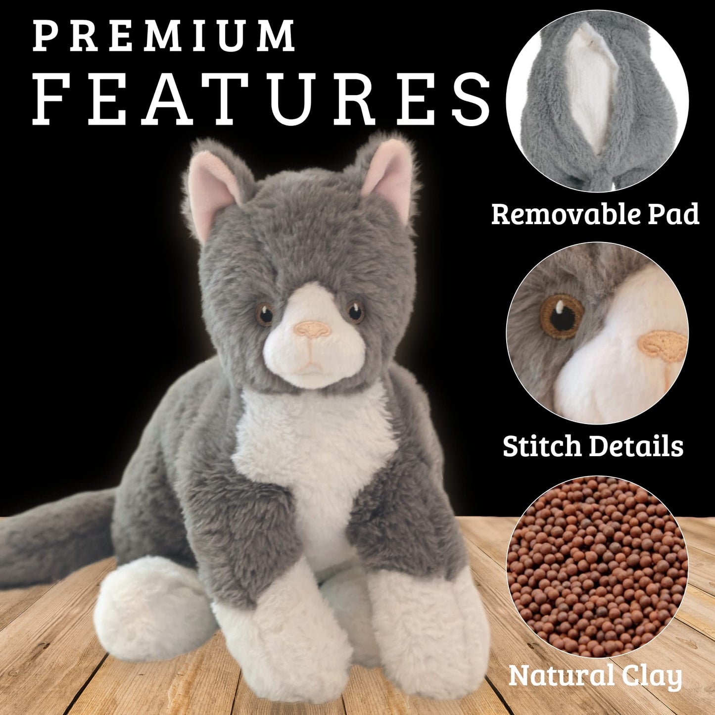 Lulumaia Weighted Stuffed Animals - 3.5Lb - Microwavable Unscented Plush Stuffed Animal - Weighted And Heated Stuffed Animal For
