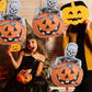 Hadckja Skull Pumpkin Balloon Halloween Balloons Skeleton Pumpkin Foil Balloons For Halloween-Themed Party Supplies Decorations