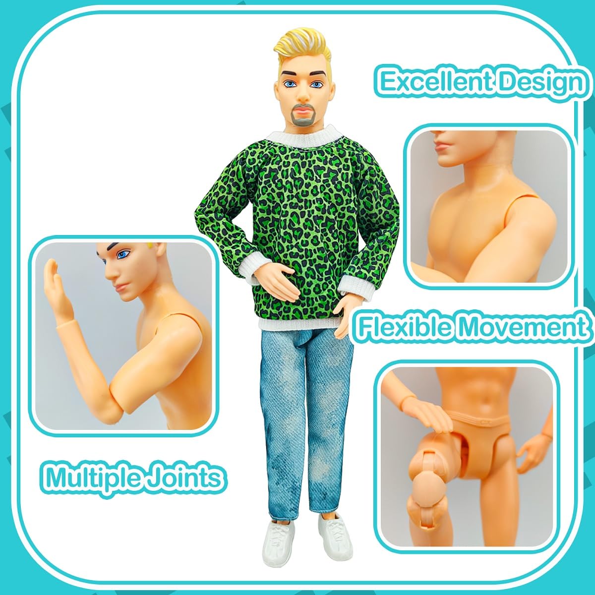 Flfuatt Stylish Fashions Girls Doll Toys, The Ultimate Fashionista Doll For Trendy Kids, 11.5 Inch Fashion Doll (Long Sleeves In