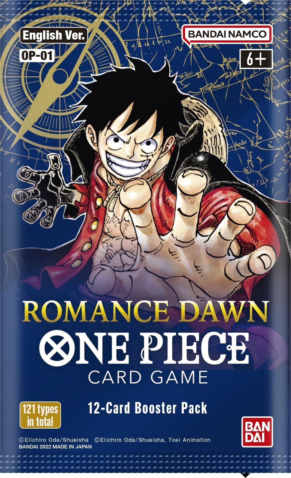 BANDAI | One Piece Card Game: Booster Pack - Romance Dawn [OP-01] | Card Game | Ages 6+ | 2 Players | 15 Minutes Playing Time, B