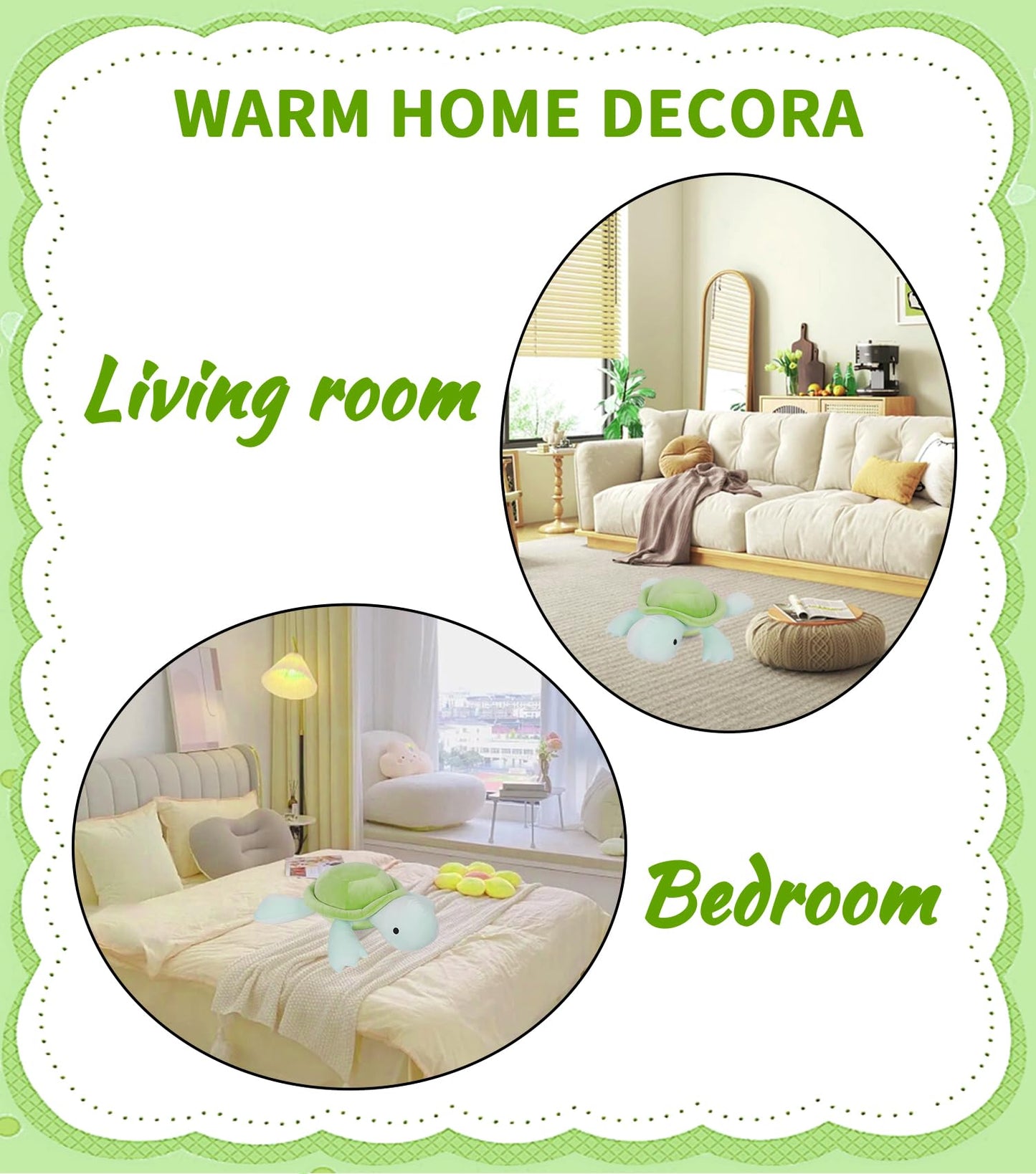 Florviv Weighted Turtle Stuffed Animals Weighted Sea Turtle Plush Toy 22'' 4.2Lb Cute Tortoise Hugging Dolls Plushies Pillows Fo