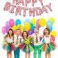 TONIFUL Rose Gold Mylar Foil Birthday Balloons Banner, 16 Inch, Reusable Aluminum Letters for Kids & Adults Party Decorations