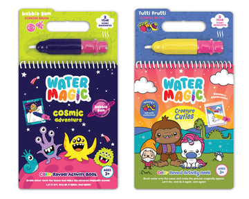 Water Magic - Patented Gourmet Scented Reusable Water Reveal Activity Books - No Mess, All Fun By Scentco (Cosmic Adventure And Creatures)