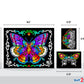 Stuff2Color Geo Butterfly - Fuzzy Coloring Poster - Includes 3 Designs to Color (1 Large, 2 Small) - for Kids, Toddlers, Kids, T