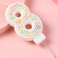 EAKE 8 Birthday Candle 3D Macaron Candy Glitter Number 8 Candle Birthday Girl Women Sweet Theme 8th Birthday Wedding Anniversary