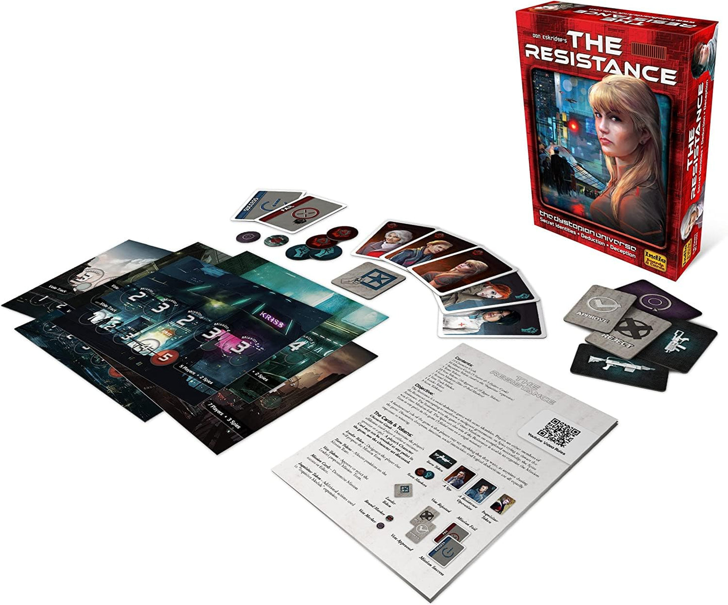 Indie Boards & Cards The Resistance Card Game - Social Deduction & Strategy for 5-10 Players Ages 13+, Cardboard, Model 331570