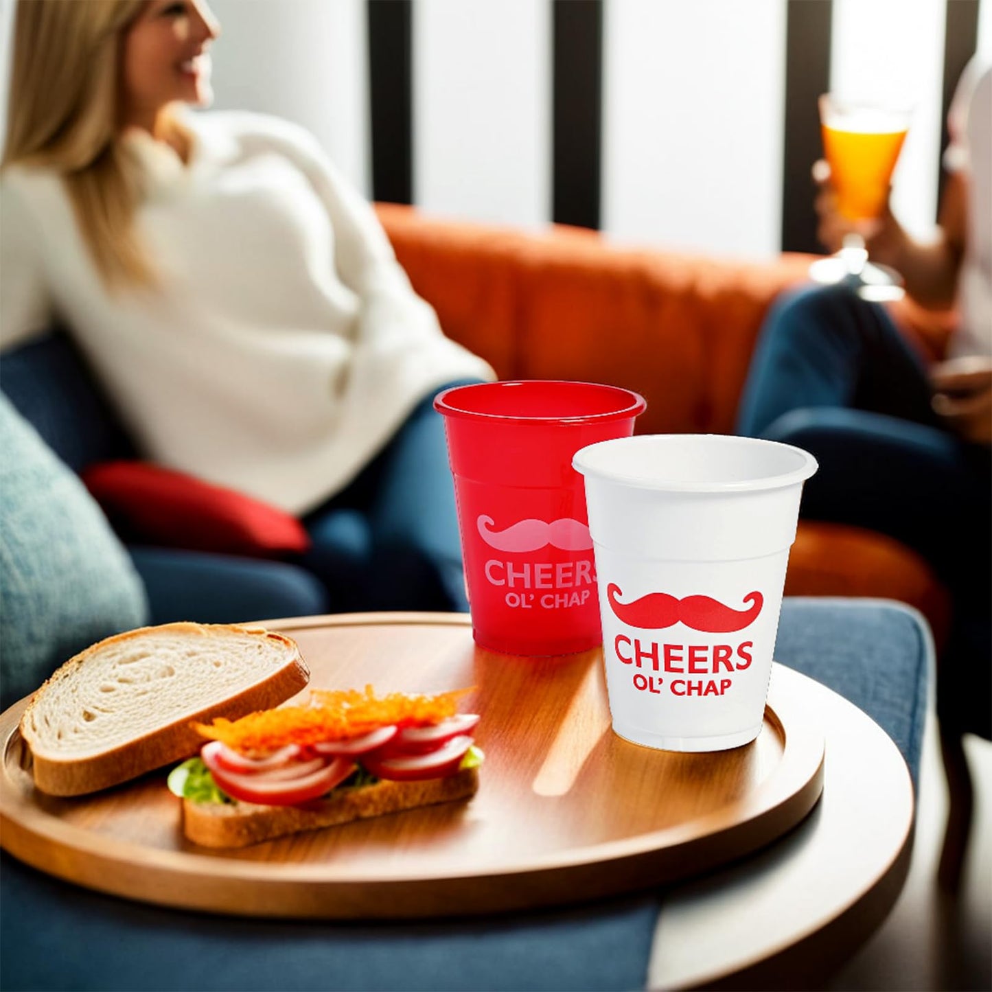 Fun Express British Party Cups (25 of 16 oz cups) for Party British Party Decor and Supplies