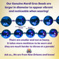 Mardi Gras Beads 33 inch 7mm, 12 Dozen, 144 Pieces, Royal Blue Necklaces with Doubloon