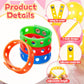 Aoriher 20 Pieces Silicone Charm Bracelets Kids Operation Christmas Silicone Wristband Gift Adjustable Rubber Bracelet with Hole