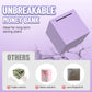 Hicocool Piggy Bank For Adults Must Break To Open, Stainless Steel Money Saving Box (Purple, Palm Size)