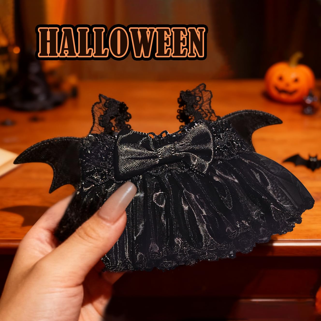 aimpiwt Clothes for 17cm Doll - Plum/Black Tiered Dress with Bow Headpiece  Royal Style Doll Party Outfit  Halloween & Cosplay Essential (Black Dress)