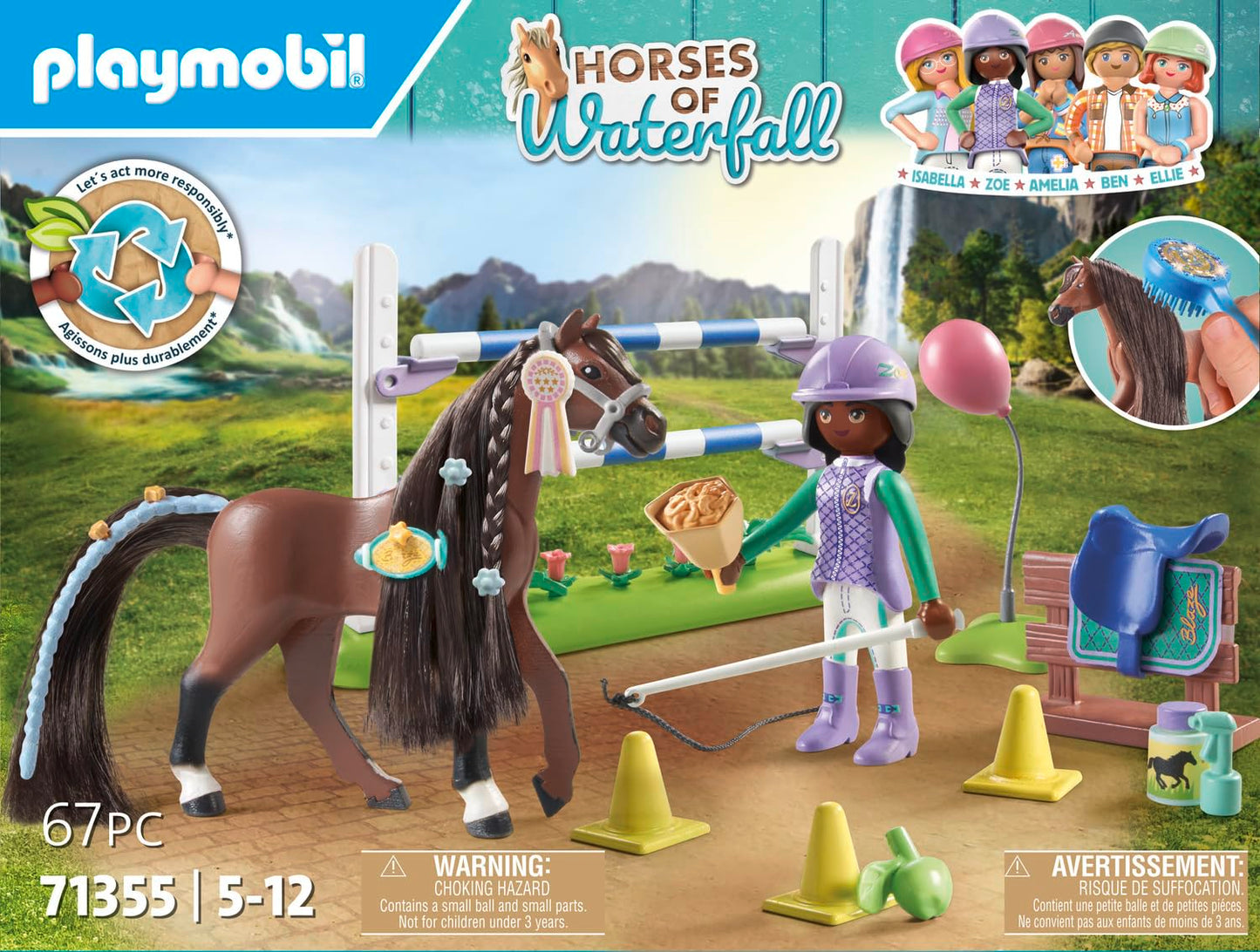 Playmobil Horses Of Waterfall: Jumping Arena With Zoe And Blaze