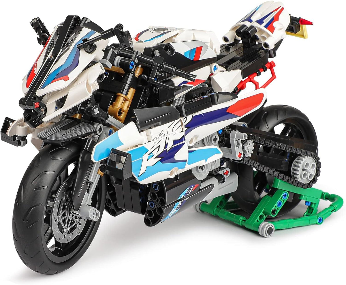 Bestie Toys Motor Cycle Bike Building Set, 1:5 Model Kit Compatible With Technic Motorcycle, For Kid 6 7 8 9 Years, Adults And M