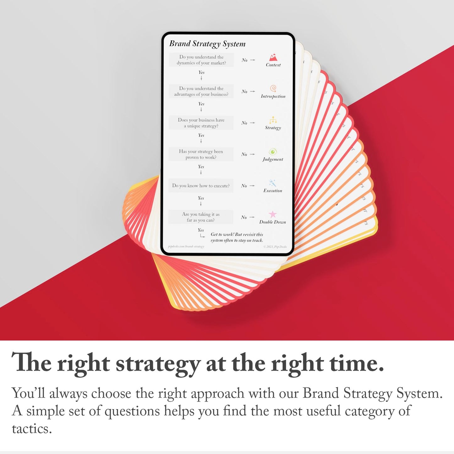 Pip Decks Brand Tactics Card Deck, Business Tool To Improve Your Branding Strategy, Creative Marketing Plan And Business Develop