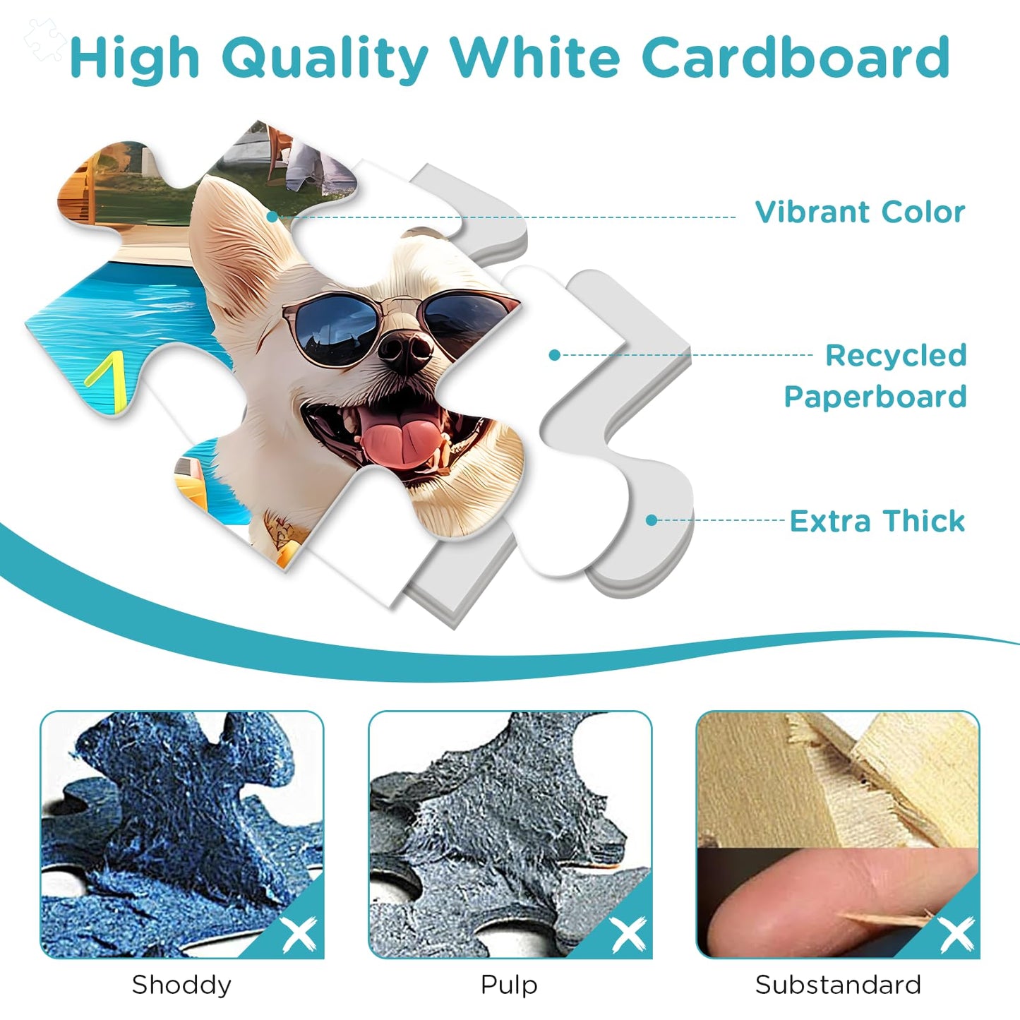 300 Piece Puzzles for mature-themeds Jigsaw Puzzles 300 Pieces Puppies Puzzle Games Animals Pet Puzzle Dog Puzzles for mature-themeds Kids Seniors enhanced Cardboard Family Activity Night Gift Toy 20.5x15in