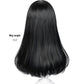 Uniquebe Long Black Wig For Kids Girls 60Cm Long Straight Middle Part Wig Heat Resistant Synthetic Wig + Wig Cap For Halloween C