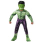 Marvel Hulk Official Youth Halloween Costume - Premium Quality Padded Jumpsuit With Plastic Mask (M) Green