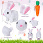 Foilswirl 11 Pcs Easter Plush Toys Include Electric Stuffed Laying Egg Chicken Dancing With Sound Music Interactive Hopping Rabb