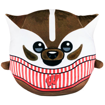 Sleep Squad Wisconsin Badgers Bucky Badger 12'' Mascot Kiri Cloud Plushie - Official Collegiate Plush