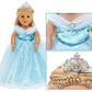 Girls Doll Clothes And Accessories , Princess Costume , Wedding Dress , Party Gown Dress For 18 Inch Dolls (3Pcs)