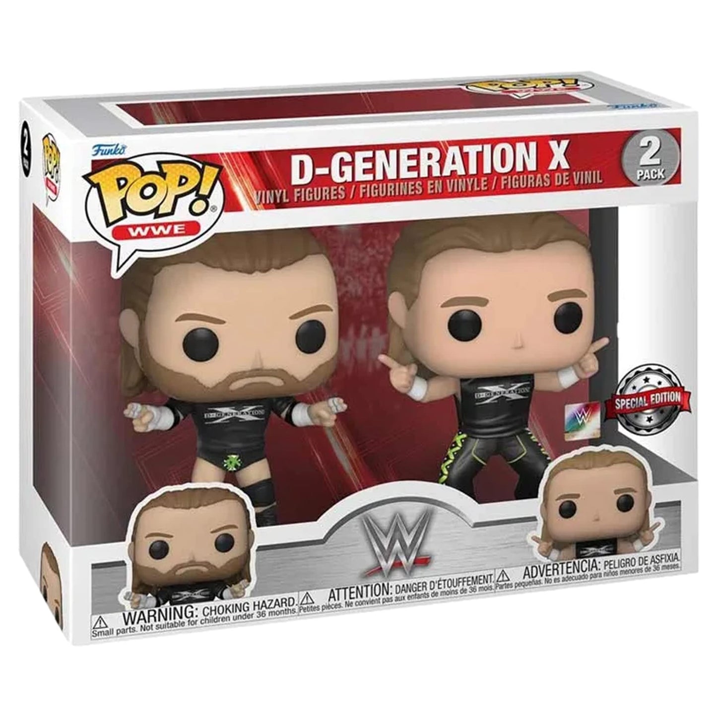 Funko Pop! WWE D-Generation X 2pk Vinyl Figures - Walmart Exclusive, Multicolor, Model FUN62485