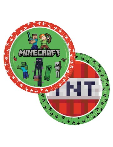 Minecraft Party Plates Set of 8