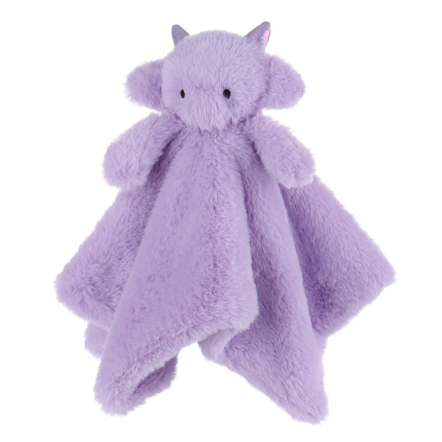 Apricot Lamb Soft Security Blanket for Babies, 13.8" Purple Dragon, Polyester Lovey for Boys & Girls