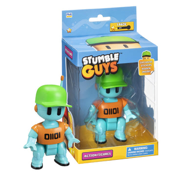 Stumble Guys Series 2 | Articulated Action Figure - 4.5 Collectible Toy | 1-Pack Window Display Box with Hidden Stickers | 4 Unique Characters to Collect (Robot Guy)
