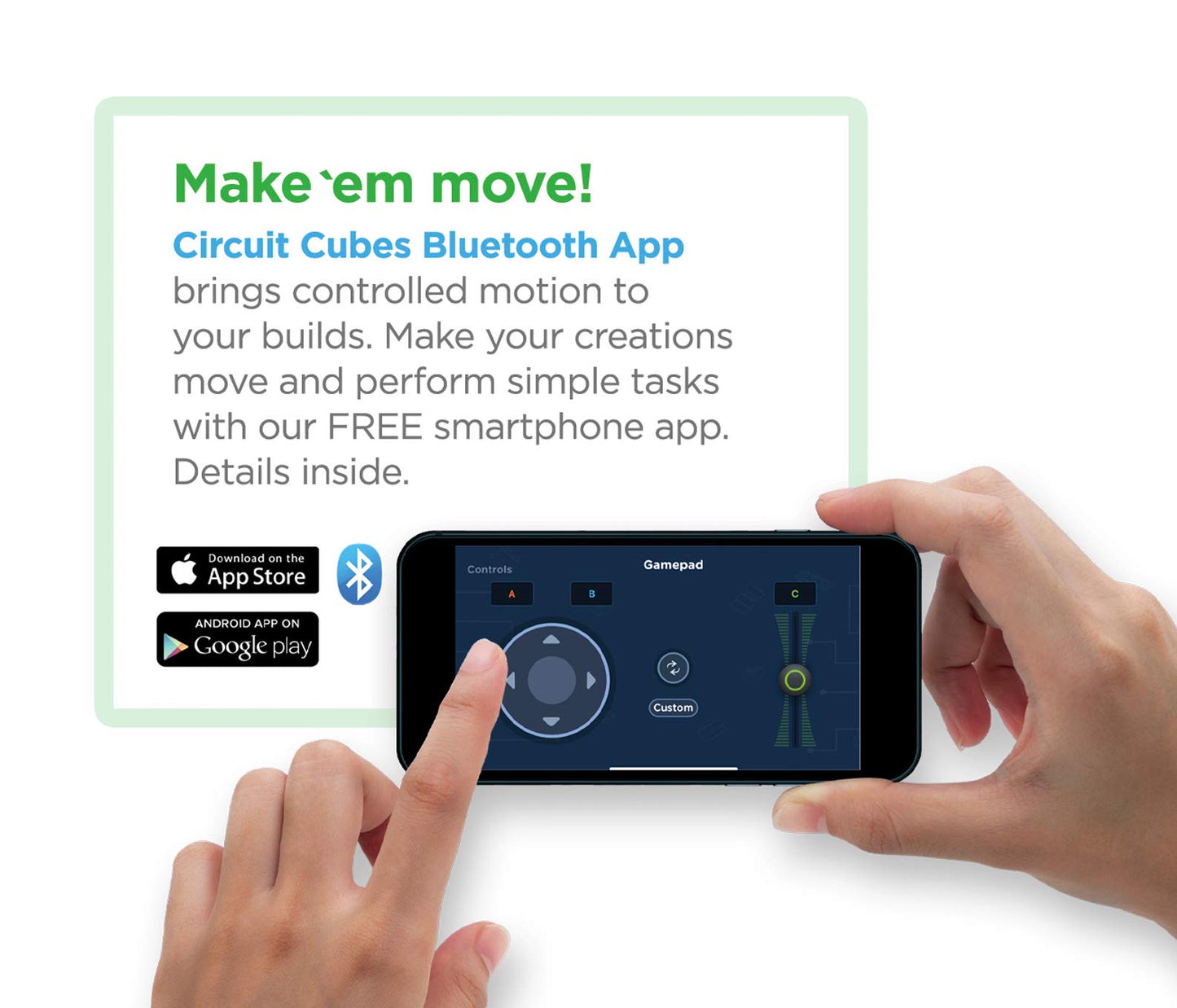 Circuit Cubes Bluetooth Upgrade+ Kit Electronic Toy Building Set Compatible With Most Building Blocks Stem Toy Learning