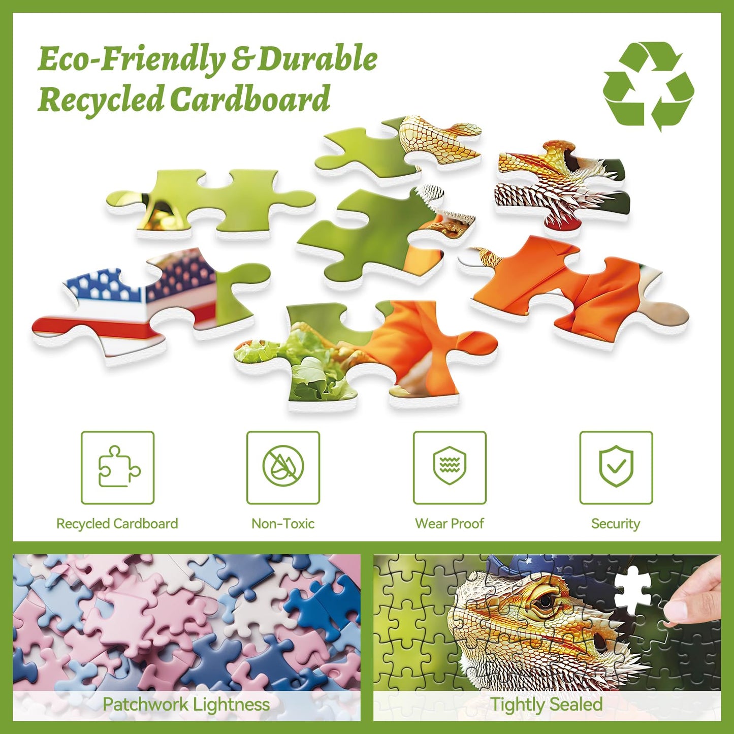 300 Piece Puzzles for mature-themeds  Mr. Lizard Dining Puzzle  Vegetable Salad Jigsaw Puzzle 300 Pieces  Fun and Challenging mature-themed Puzzle Game  Home Decor Gift for mature-themeds Kids Seniors  20.5  x 15