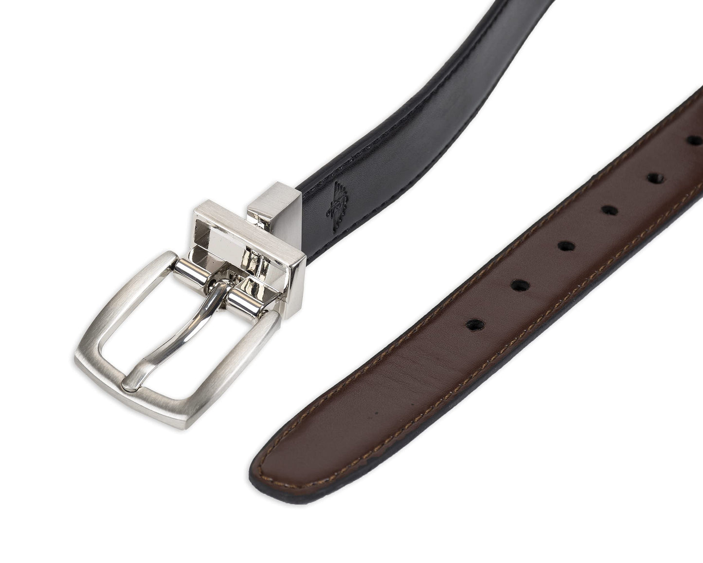 Dockers Boys Big Reversible Dress And Casual Belts, Brownblack, Large