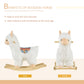 Qaba Kids Ride-On Rocking Horse Toy Llama Style Rocker Soft Plush Fabric For Children 3+ Years