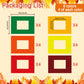 Winmany 72-Piece Thanksgiving Halloween DIY Photo Frame Craft Kit Holiday Picture Frame Set with Stickers and Clips for School A