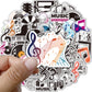 50Pcs Music Stickers For Water Bottles Vinyl Musical Note Stickers For Kids Waterproof Music Stickers For Laptop Guitar Hydrofla