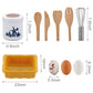 Skylety 28 Pieces 1:12 Dollhouse Kitchen Decorations  6 Pieces Miniature Egg Beater and Utensils with 18 Pieces Mini Egg Models Miniature Food Toy with Pottery Holder Pretend Play Toy