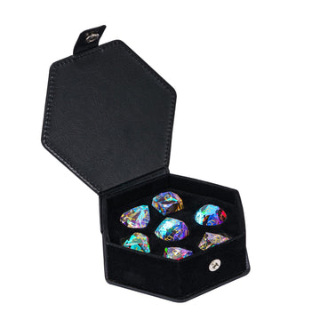 Udixi 7-Piece Prism Glass Dice Set D&D, Multifaceted Diamond-Cut Glass Dnd Dice For Dungeons And Dragons Rpg Tabletop Games