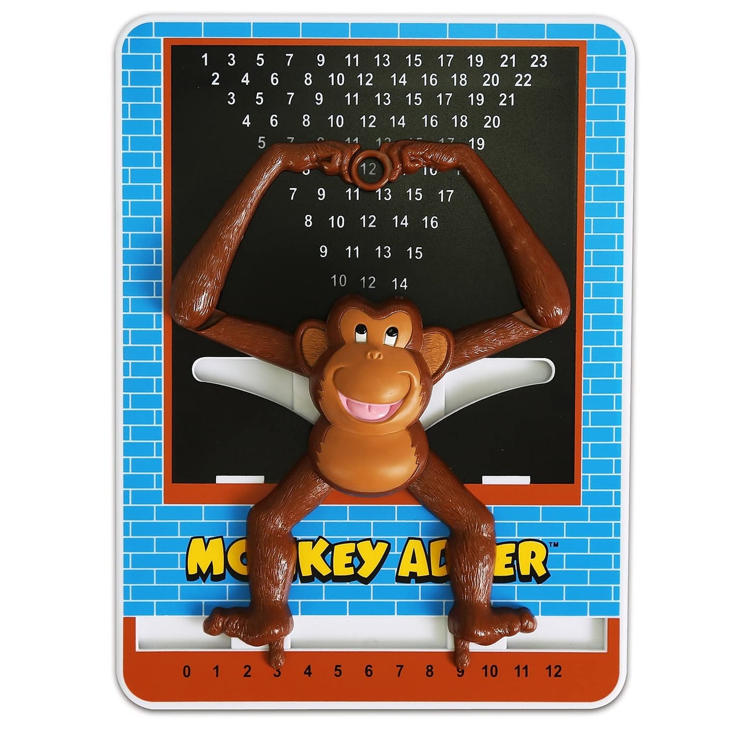 POPULAR PLAYTHINGS Monkey Addition Calculator - Math Learning Toy for Kids 4+, Large Yellow Plastic, Model 50202