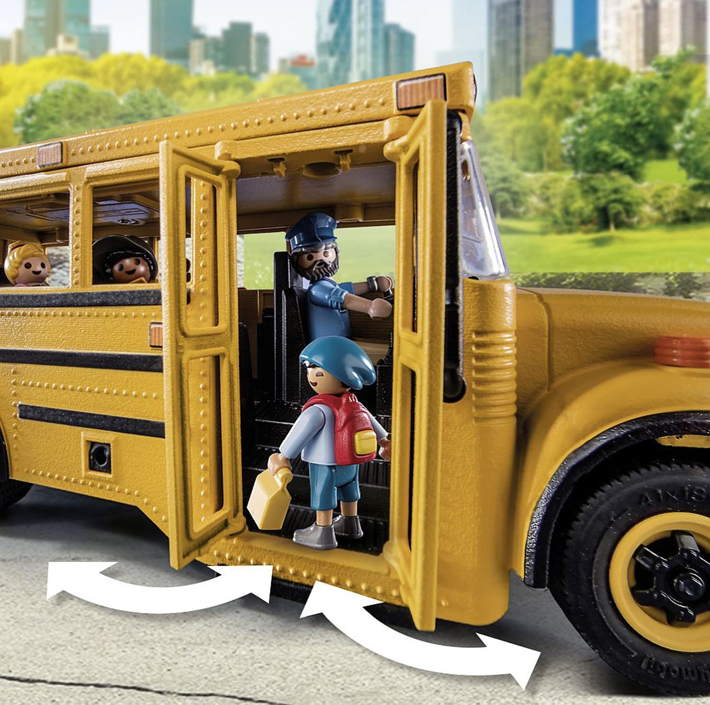 Playmobil School Bus 2022 Model - Multicoloured Plastic Toy for Kids