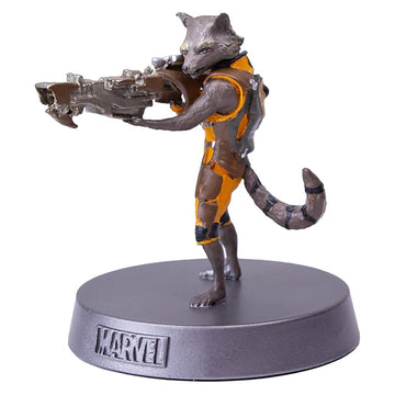 Hero Collector Eaglemoss Marvel Heavyweights 1:18 Metal Statue | Rocket Racoon, Yellow